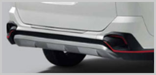 Rear Bumper with Silver Painted Diffuser | Perodua Aruz - 7 Seater SUV Malaysia