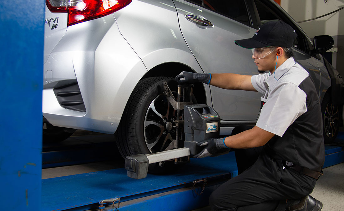 Tyre Allignment & Balancing | Value Added Service - Perodua Car Maintenance